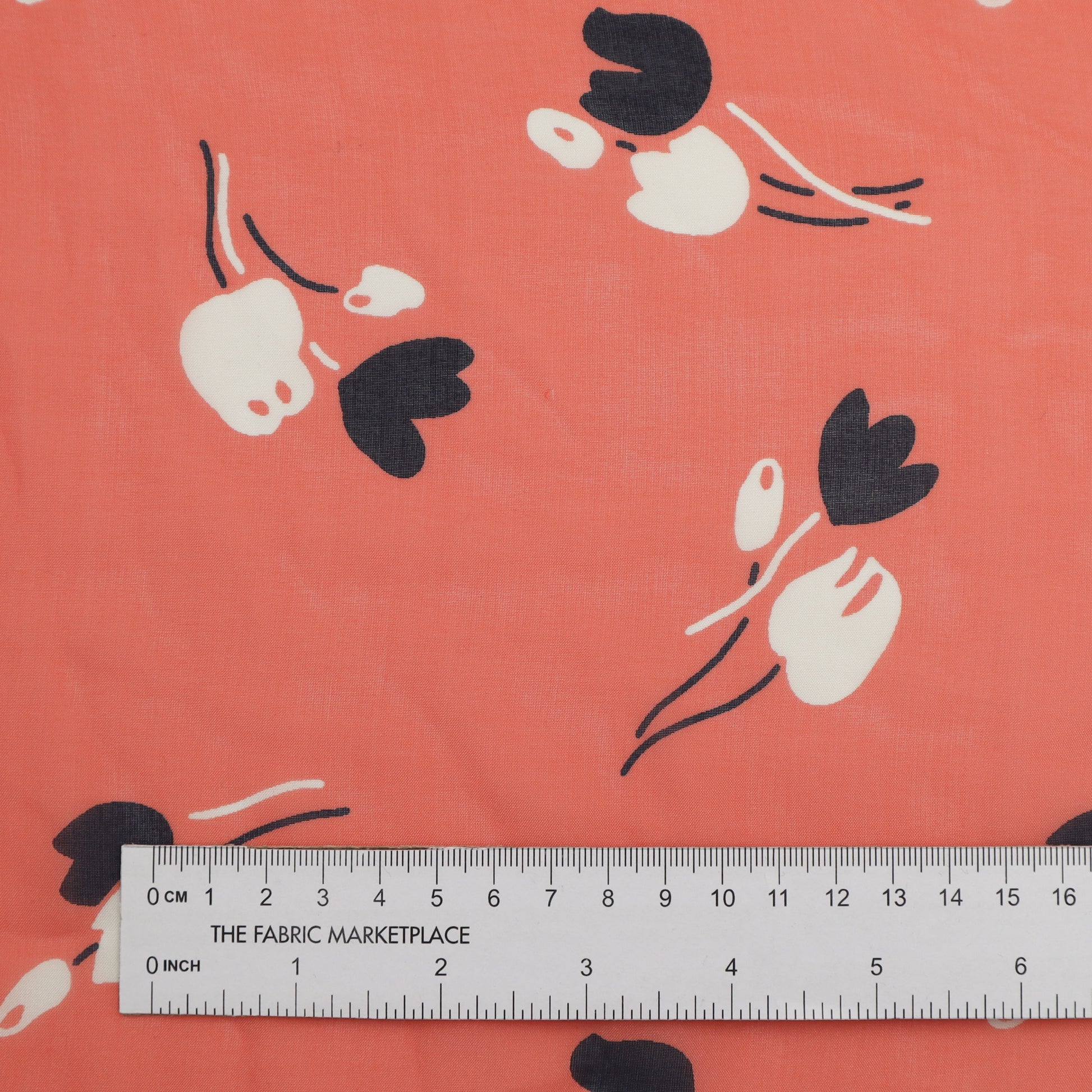 Lightweight Cotton Voile in Flushed Petal (Red)
