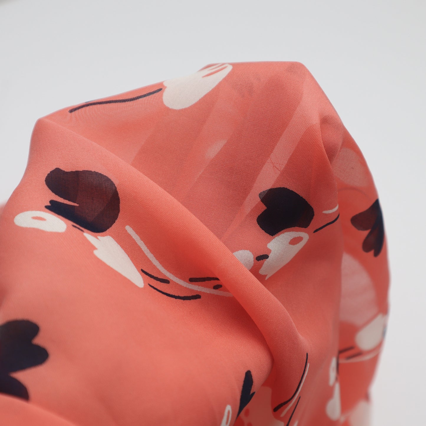 Lightweight Cotton Voile in Flushed Petal (Red)