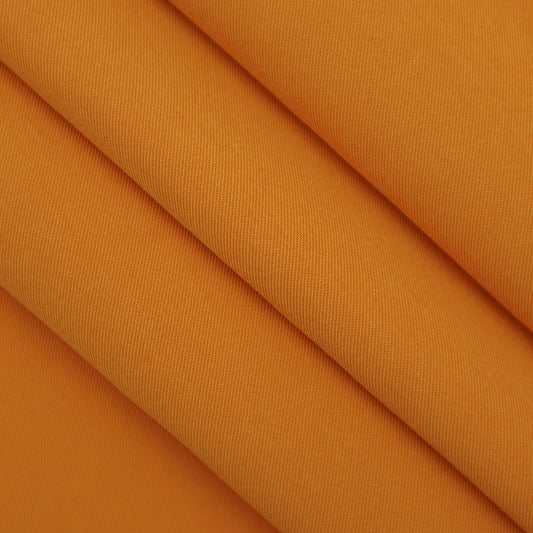 Midweight Polyester Twill in Mimosa (Orange)