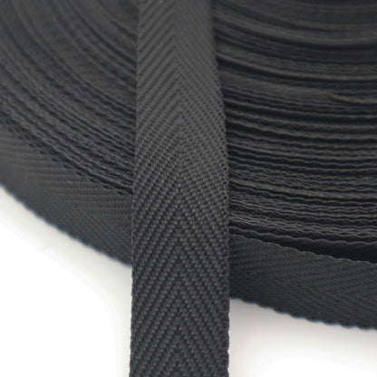 Polyester Twill Tape Strap - Black