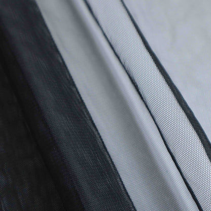 A Chinese-made super lightweight mesh in Black Ink. This fabric has good ductility and has a honeycomb mesh structure. It is soft and comfortable to the touch, has strong breathability and is not easy to warp in shape.