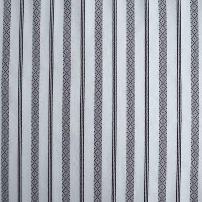 A lightweight Rayon blended fabric with Jacquard texture stripes. This fabric is stretchable in one-way, across. It is also breathable and soft.