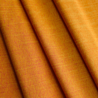 Lightweight Polyester Melange fabric in Spice (orange)